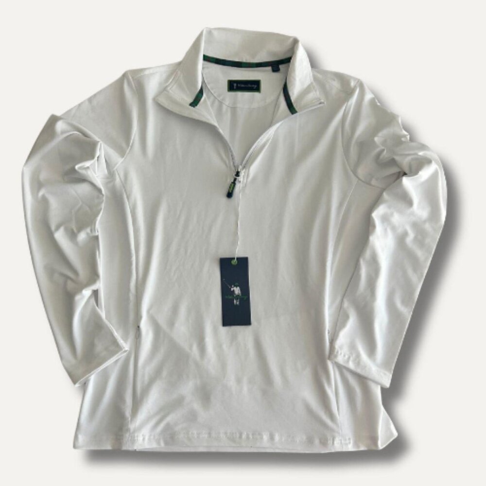 William Murray Women's Chip Shot Pullover in White Size Medium - Picture 2 of 4